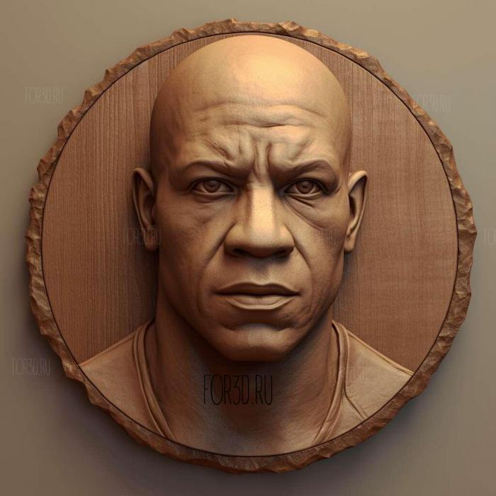 Vin Diesel 2 stl model for CNC